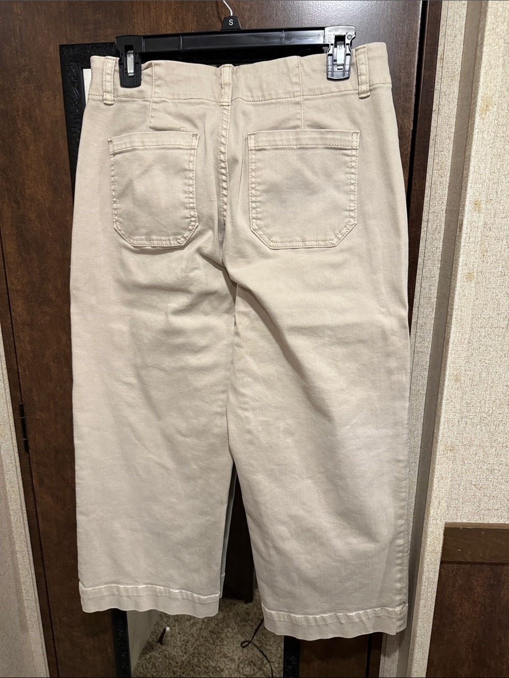 Nature by Westbound Women’s Beige Wide Leg Crop Pants Size 6 Stretch Casual - Picture 6 of 6